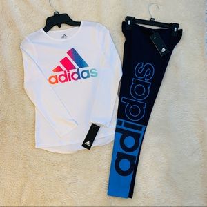 ADIDAS LEGGINGS/LONG SLEEVE GIRL’S 10/12